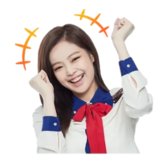 🙌 64135694 mulher, sorrindo, feliz, retrato, celebração, pose whatsapp sticker