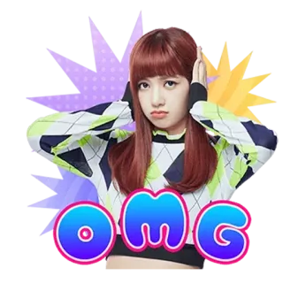 😱 67bc6719 OMG meu deus, expressão, reação, menina, kpop, uau, fofo whatsapp sticker
