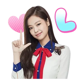 ☝️ 6d6f3225 Jennie kpop, cantora, menina, coração, adesivo, jennie kim whatsapp sticker