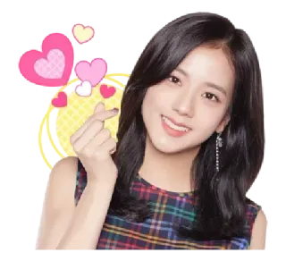 ❤️ 772708b9 Jisoo kpop, cantor, retrato, mulher, coração, fofo, blackpink whatsapp sticker