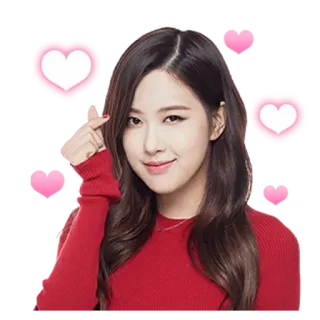 ❤️ bf75ce2a Rosé K-pop, cantor, coração, amor, mulher, celebridade, artista, Blackpink whatsapp sticker