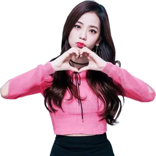 ❤️ d7cd2f86 mulher, kpop, coração, amor, menina, fofo, rosa whatsapp sticker