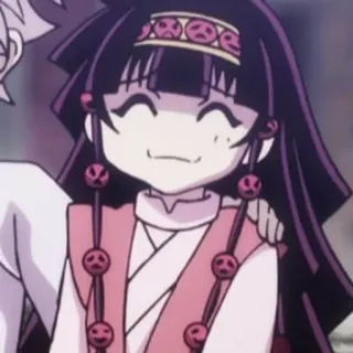 🌟 cfb936dd Alluka Zoldyck Hunter x Hunter Anime, Hunter x Hunter, Alluka Zoldyck, carino, cartone animato telegram sticker
