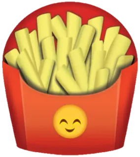 🍟 608209aa kentang goreng, makanan, emoji, camilan telegram sticker