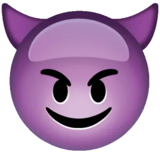 😈 71d0e4d0 Emoji, Iblis, Ungu, Tanduk, Jahat, Sinister telegram sticker