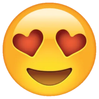 😍 744cb54c Emoji, Cinta, Mata hati, Smiley, Kasih sayang, Emoticon telegram sticker