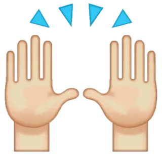 🙌 94113abe tangan, emoji, berkilau, perayaan telegram sticker