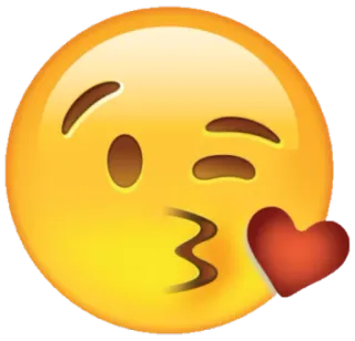 😘 cc30b80a Emoji, Cium, Hati, Berkedip, Wajah telegram sticker