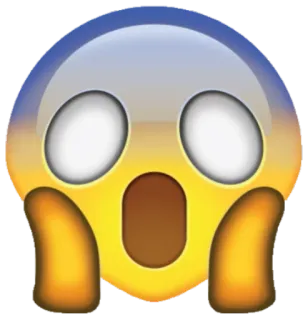 😱 fae419cb Emoji, Takut, Kaget, Ketakutan, Terkejut, Wajah telegram sticker