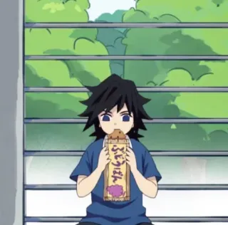 🌟 6b4e7f84 ふどうぱん 动漫, 孩子, 面包, 日式, 食物, 吃, 紫色 telegram sticker