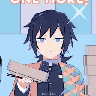 😶 7cbf22f0 ONE MORE! 动漫, 再来一个, 食物, 可爱 telegram sticker