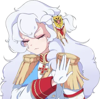 🙅‍♀️ 2706c1ea アニメ, 女の子, 制服, ミリタリー, 手袋, ぷりぷり whatsapp sticker