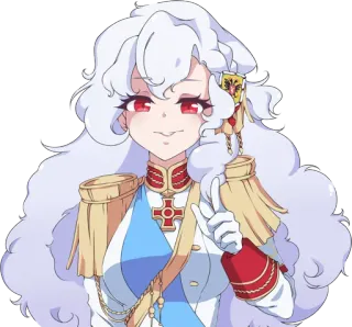 👍 46191c55 アニメ, 赤い目, フォーマル, プリンセス, 制服, 漫画, 金髪 whatsapp sticker