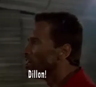 🥁 1a5ff99f Dillon Predator Dillon! movie, predator, dillon, action, Arnold Schwarzenegger telegram sticker
