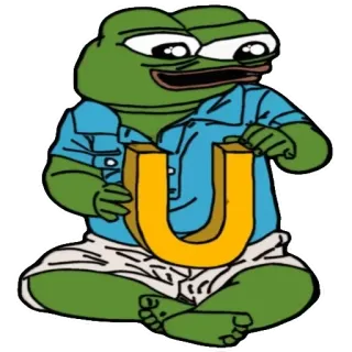 🐸 2e3abe2e Pepe the Frog U カエル, ペペ, 手紙, ミーム telegram sticker