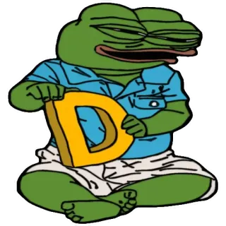 🐸 7b6b8d09 Pepe the Frog ペペ, カエル, ミーム, D telegram sticker