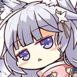 😳 6b990c19 Anime, Chibi, Kawaii, Mignon, Renard, Fille, Sticker telegram sticker