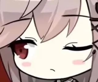 😒 a3208085 animé, mignon, dessin animé, fille, chibi, autocollant telegram sticker