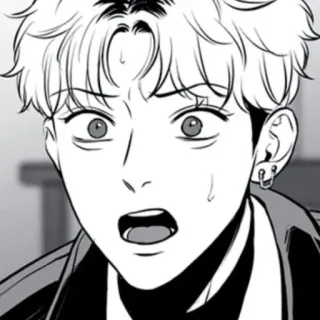 🤨 557acfa3 uomo, anime, manga, ritratto, illustrazione telegram sticker