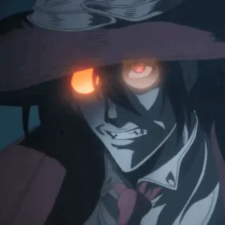 🩸 15a8df32 Alucard Hellsing anime, vampire, hellsing, alucard, monster telegram sticker