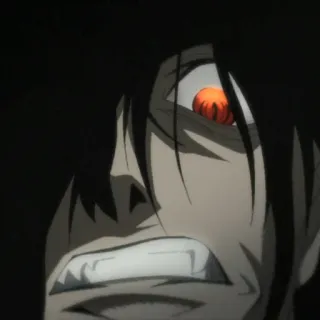 🩸 21c3521b Alucard Hellsing vampire, anime, hellsing, alucard, horror telegram sticker