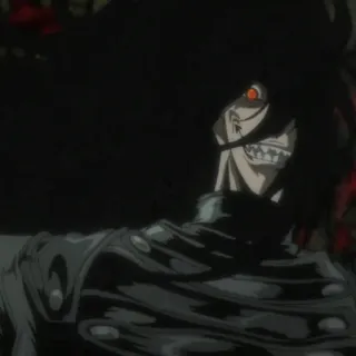 🩸 55fb4efb Alucard Hellsing vampire, anime, hellsing, alucard, horror, monster, blood telegram sticker