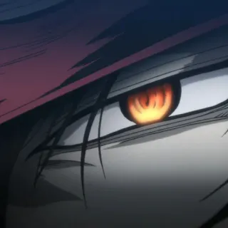 🩸 6e67196d anime, eye, fiery, anger, rage, close-up telegram sticker