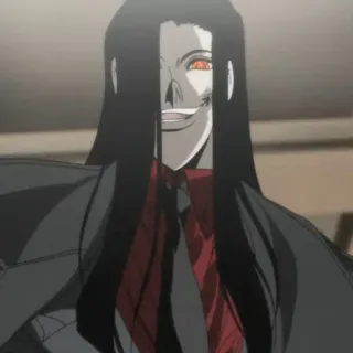 🩸 81a6e42c Alucard Hellsing vampire, anime, hellsing, alucard, blood, monster telegram sticker