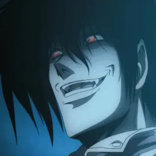 🩸 8921492b Alucard Hellsing vampire, anime, hellsing, monster, smirk telegram sticker