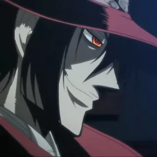 🩸 a9ba726d Alucard Hellsing anime, vampire, hellsing, alucard, monster telegram sticker