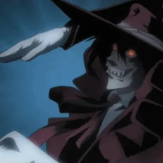 🩸 e1ae3d3a Alucard Hellsing vampire, anime, hellsing, alucard, gothic telegram sticker
