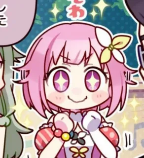 🤩 7beb96f1 わーい アニメ, かわいい, 可愛い, ハッピー, ちび telegram sticker