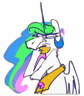 🤔 9e983b9a Princess Celestia My Little Pony Công chúa Celestia, My Little Pony, phim hoạt hình, nhãn dán, pony, Celestia telegram sticker