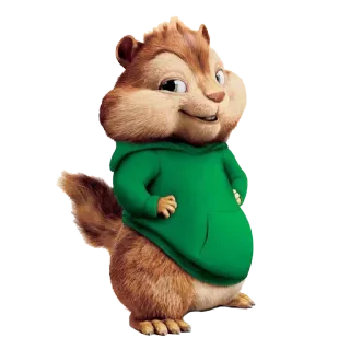😛 104fe7e4 Theodore Seville Alvin and the Chipmunks dibujos animados, ardilla, lindo, gracioso, animado, personaje whatsapp sticker