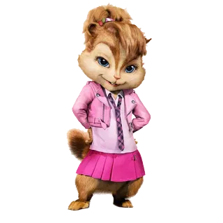 😋 4e265751 Brittany Miller Alvin and the Chipmunks Dibujos animados, Ardilla listada, Chica, Brittany, Lindo whatsapp sticker