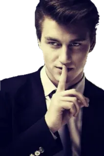 😶 655b875d 남자, 정장, 손가락, 쉿, 조용 telegram sticker