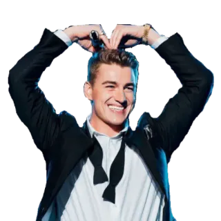 ❤ 7d27a302 남자, 미소, 정장, 정식, 넥타이, 행복 telegram sticker