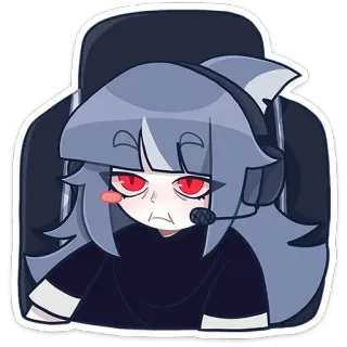 🎮 3b023cb3 Anime, Ragazza, Gamer, Personaggio, Cartone animato, Adesivo telegram sticker