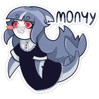 🫢 85cf401e МОЛЧУ adesivo, cartone animato, anime, carino telegram sticker