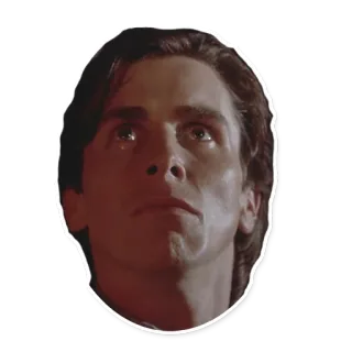 😟 a18d2f8d Patrick Bateman American Psycho american psycho, patrick bateman, christian bale, film, ekspresi, wajah, karakter whatsapp sticker
