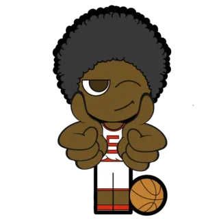 👍 4dd7a761 basquete, esporte, atleta, desenho animado, personagem, bola, ilustração whatsapp sticker