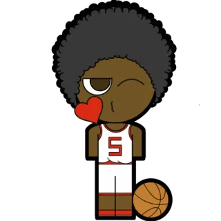 😘 6c8d172f basquete, esporte, desenho animado, atleta, bola, jogador whatsapp sticker