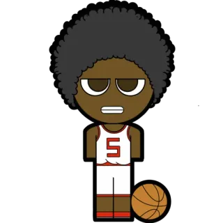 😬 e71b7186 Jogador de basquete, Desenho animado, Esporte, Bola, Atleta, Número 5, Basquete whatsapp sticker