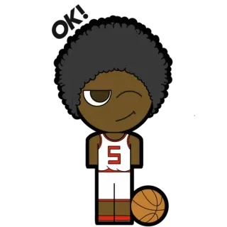 👍 f1622cb7 basquete, esportes, atleta, desenho animado, personagem whatsapp sticker