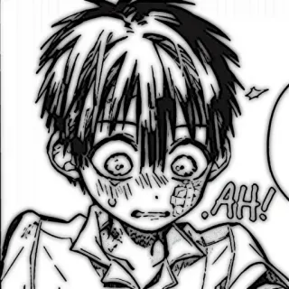 🔭 6fd111f1 AH! anime, manga, sốc, cảm thán, trắng đen, hình minh họa telegram sticker