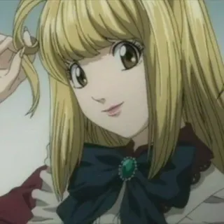 📓 b1022727 Misa Amane Death Note Anime, Gadis, Rambut Pirang, Pita, Misa whatsapp sticker