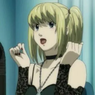 📓 c7e0f000 Misa Amane Death Note anime, Misa, pirang, gadis, gothic, Death Note whatsapp sticker