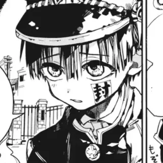 🍚 1b97c34e Hanako-kun Toilet-bound Hanako-kun 封 Anime, Manga, Postać, Duch, Mundur szkolny, Japoński telegram sticker