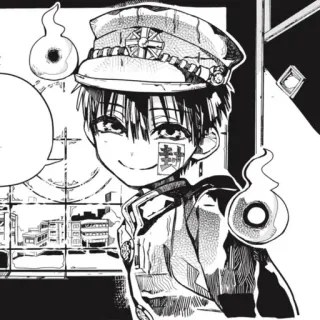 🍚 9546de22 Hanako Toilet-bound Hanako-kun Anime, Manga, Szkoła, Nadprzyrodzone, Duch, Hanako-kun telegram sticker