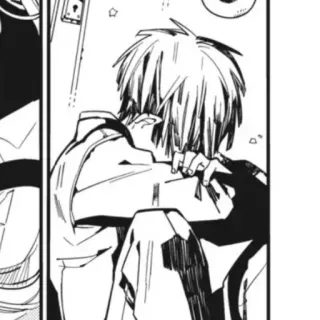 🥢 fb401157 Anime, Manga, Smutne, Chłopak, Monochromatyczny telegram sticker